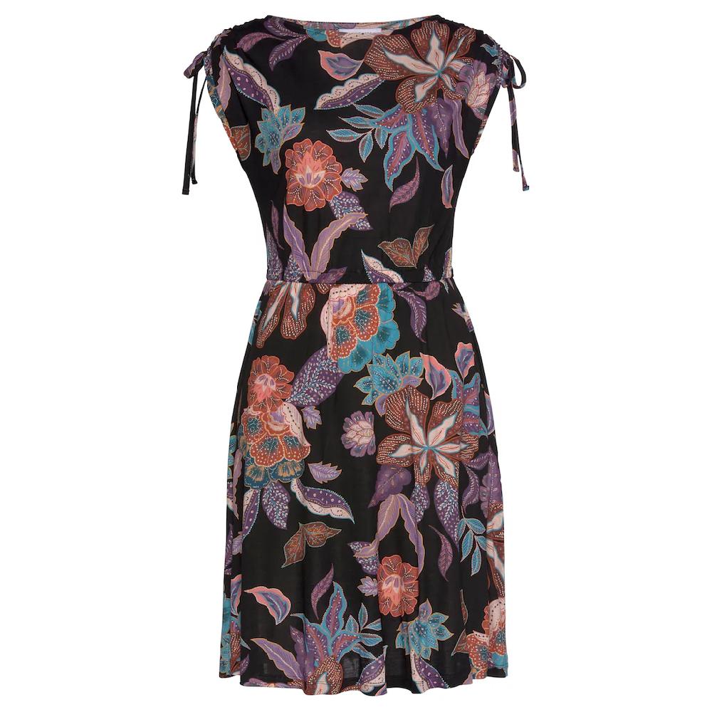 Vivance Jerseykleid Mit Großem Blumendruck Leichtes Sommerkleid Strandkleid