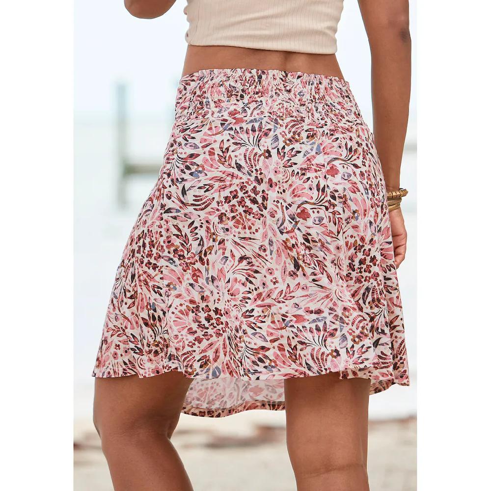 Vivance Jerseyrock Mit Blumendruck Minirock Sommerrock