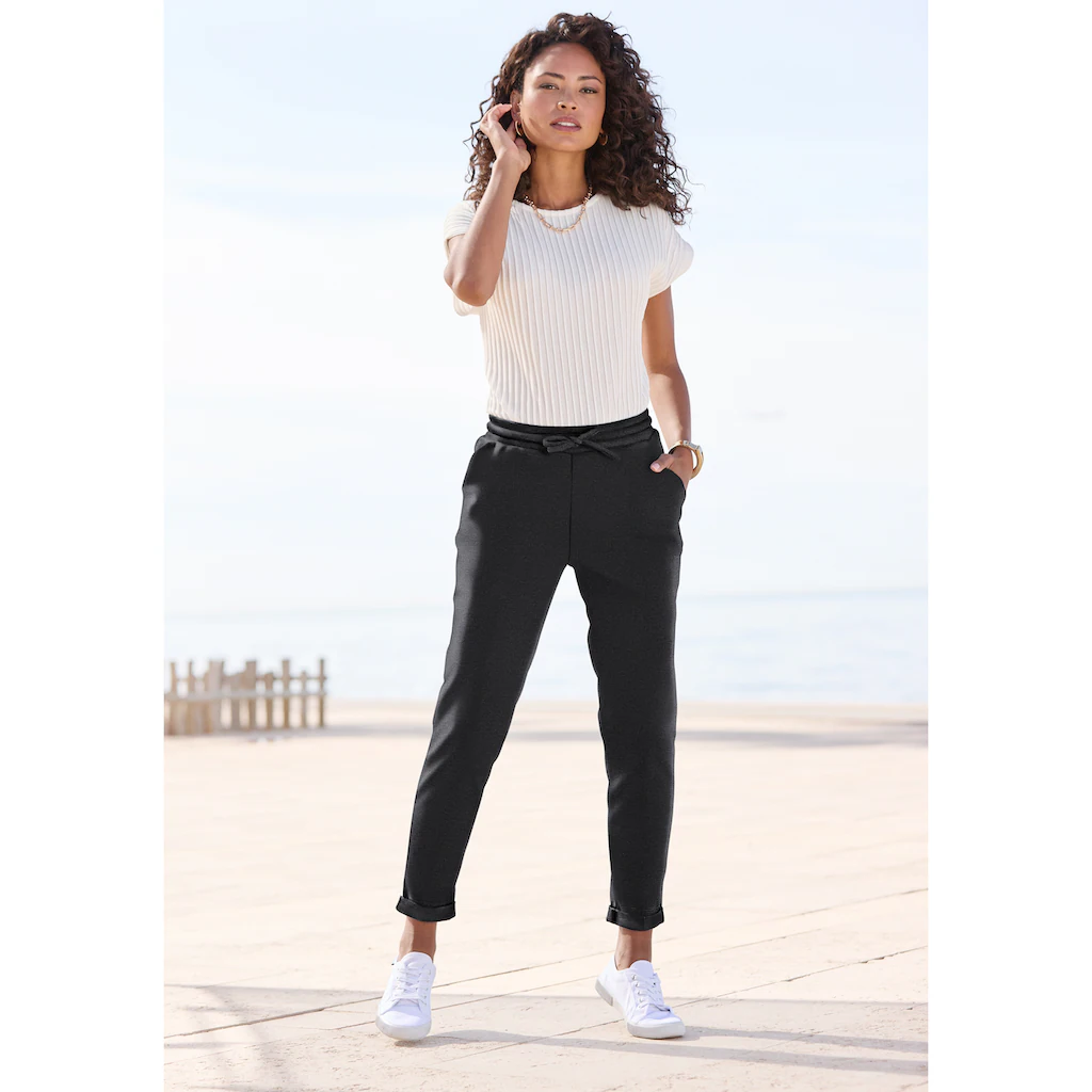 Vivance Jogger Pants mit praktischen Eingrifftaschen Schlupfhose casual-chic