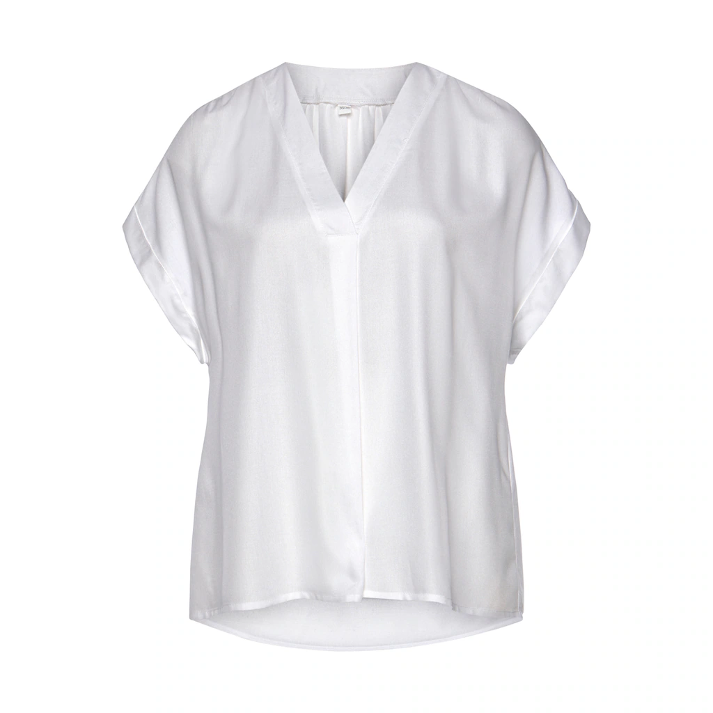 Vivance Kurzarmbluse In Lockerem Schnitt Damenbluse Casual Business-Look