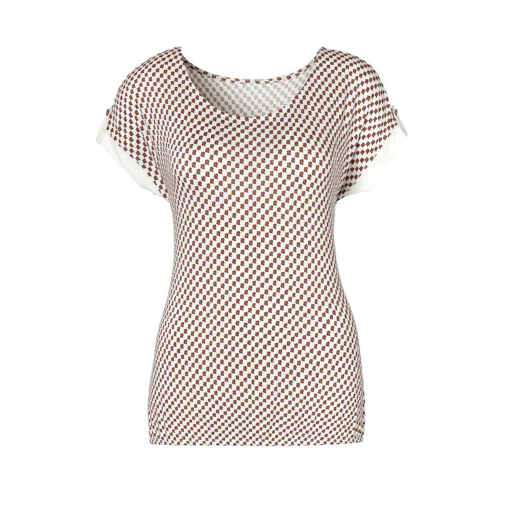 Vivance Kurzarmshirt »mit Dekorativem Ärmelsaum« (2er-Pack) Aus Weichem Viskose-Stretch