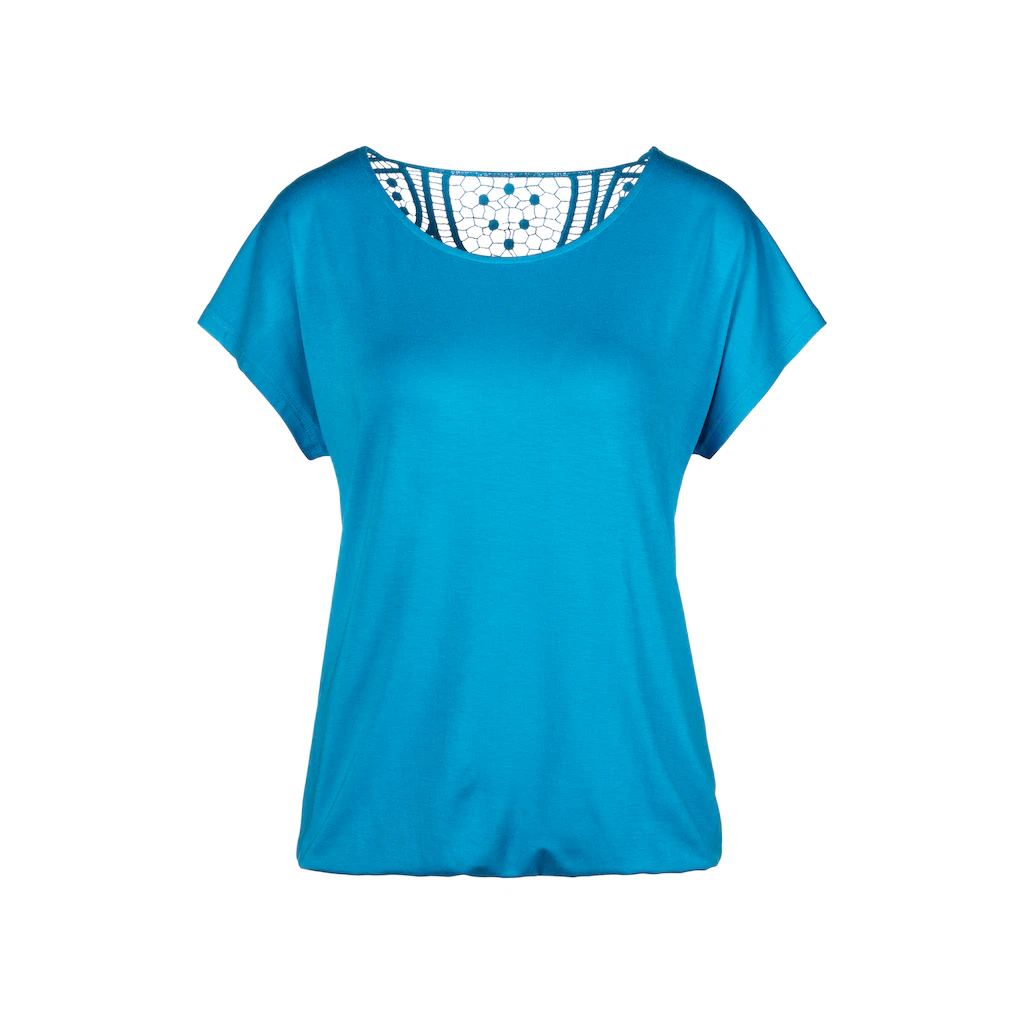 Vivance Kurzarmshirt »mit Häkelspitze Am Rücken« (2er-Pack) Aus Weichem Viskose-Stretch