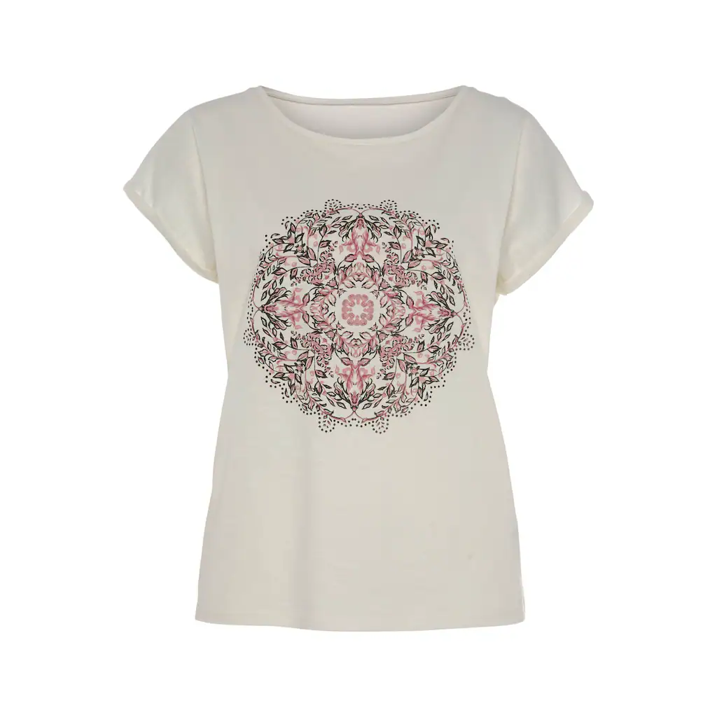 Vivance Kurzarmshirt »mit Modischem Frontdruck« Aus Weicher Baumwoll-Qualität