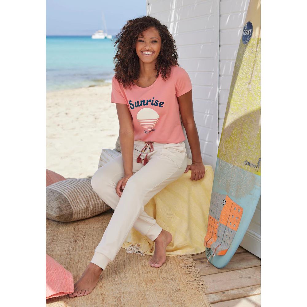 Vivance Kurzarmshirt T-Shirt Mit Schönem Frontprint Loungewear