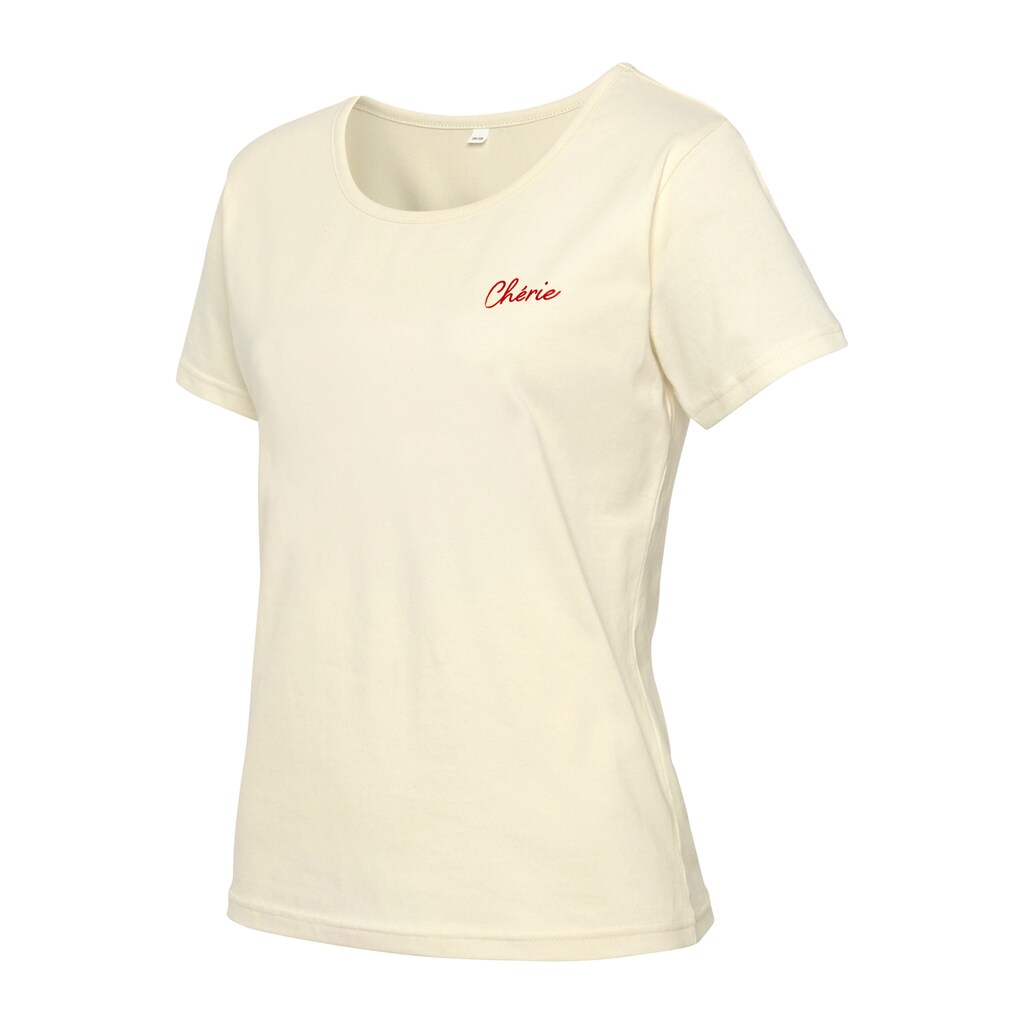 Vivance Kurzarmshirt T-Shirt Mit Stickerei Loungewear