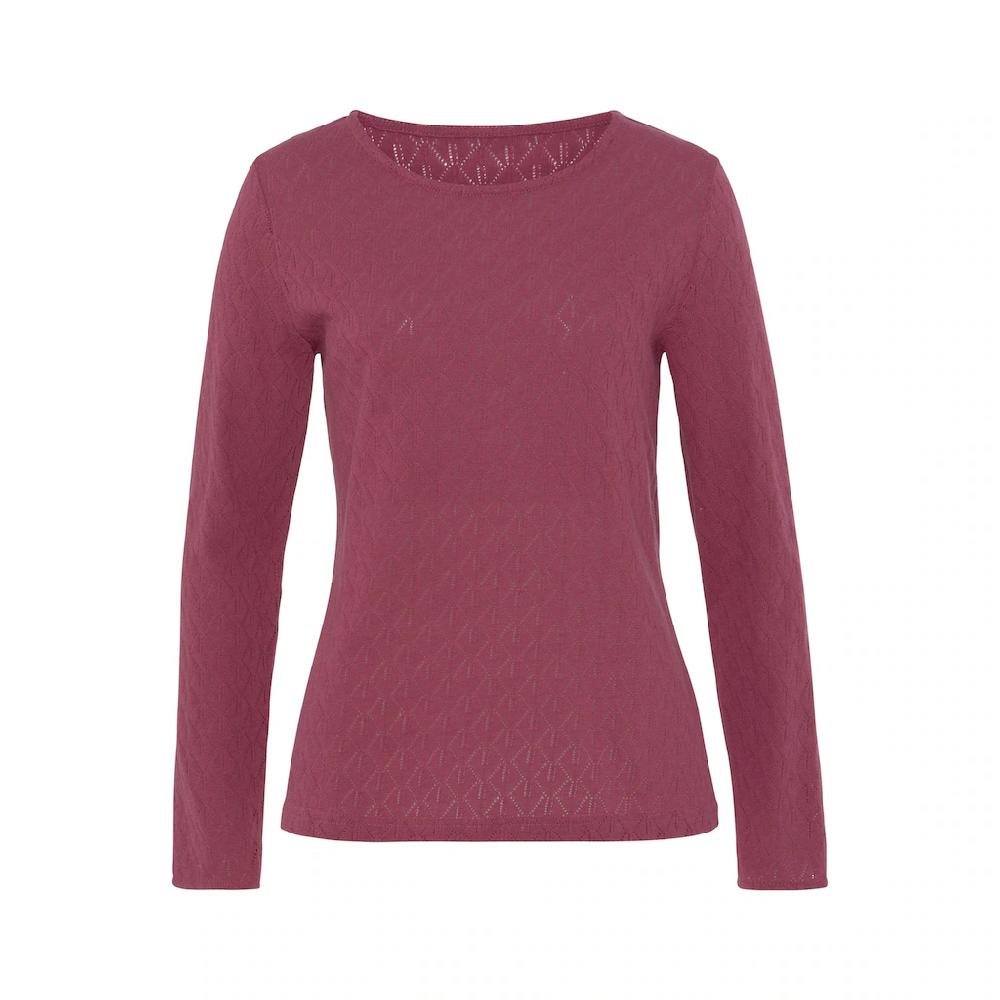 Vivance Langarmshirt »mit Modischem Ajour-Muster« (2er-Pack) Aus Weichem Baumwollstrick