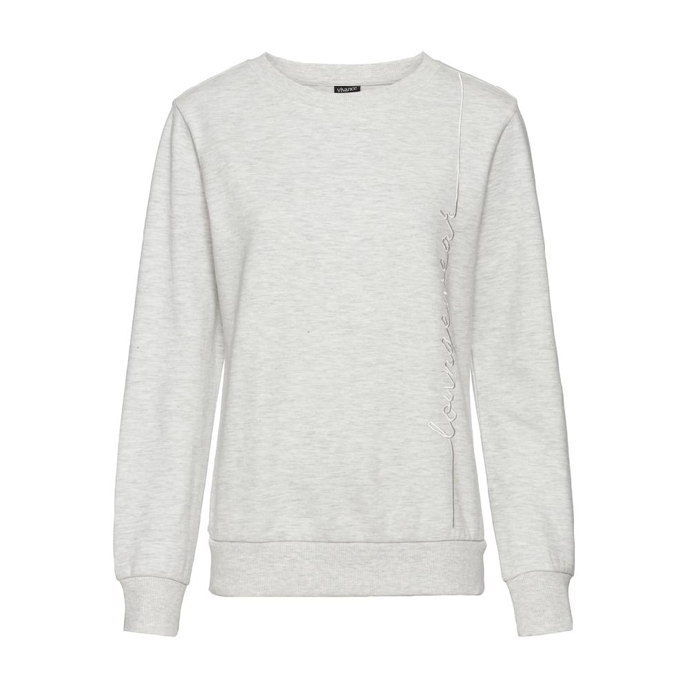 Vivance Longsweatshirt Mit Loungewear Stickerei Loungeshirt