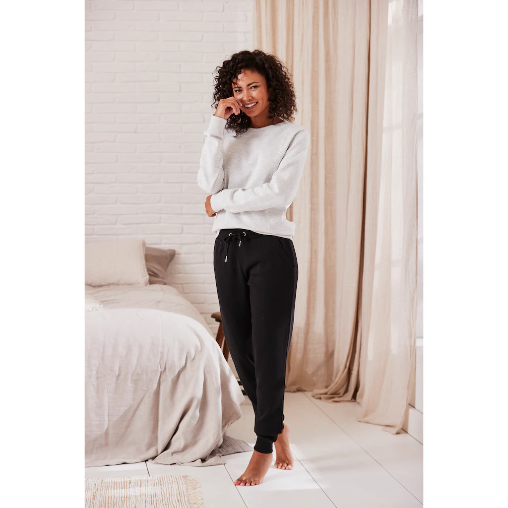 Vivance Longsweatshirt Mit Loungewear Stickerei Loungeshirt