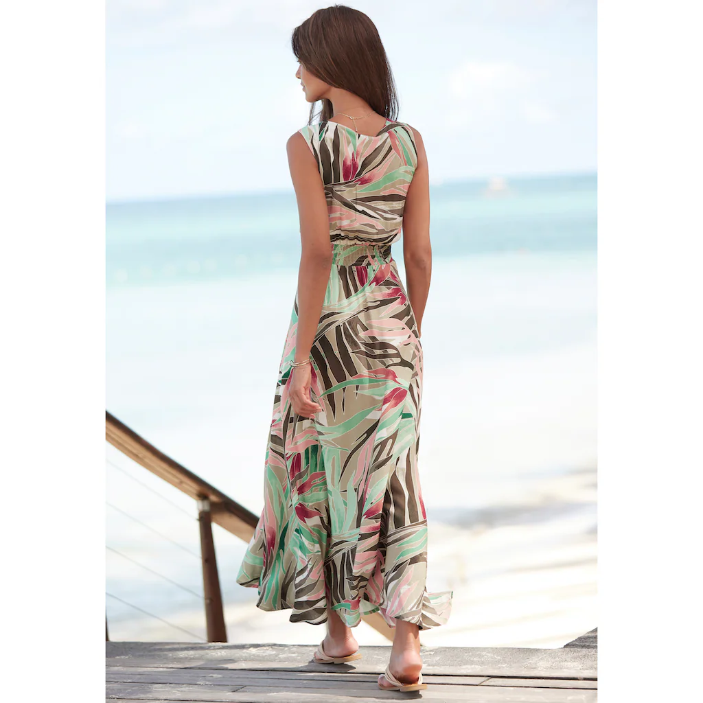Vivance Maxikleid Aus Gewebter Viskose Langes Sommerkleid Mit Alloverprint