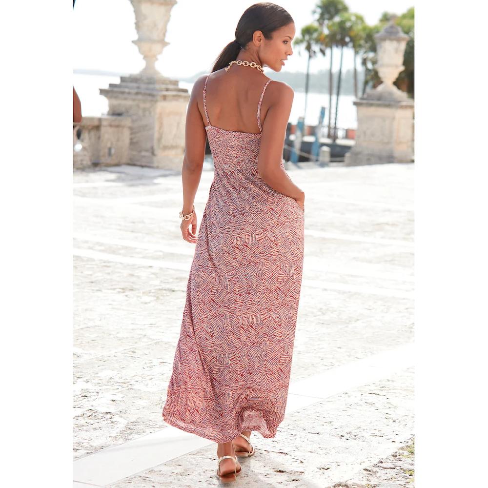 Vivance Maxikleid Mit Grafischem Alloverdruck Und Taschen Sommerkleid Strandkleid