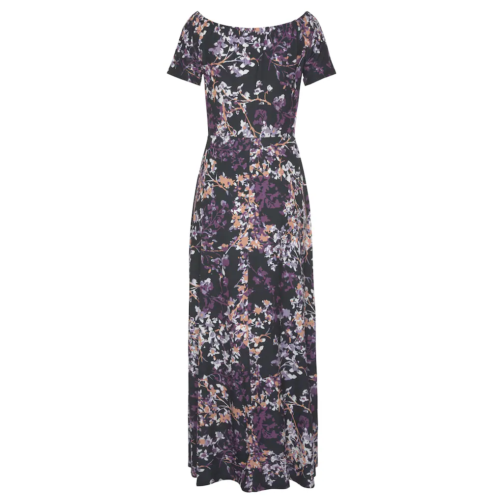 Vivance Maxikleid Mit Langen Beinschlitzen Und Carmenausschnitt Sommerkleid