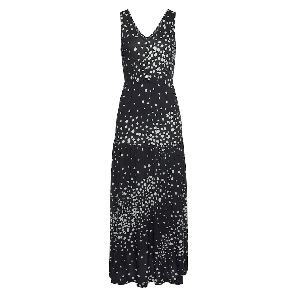 Vivance Maxikleid Mit Punktedruck Und V-Ausschnitt Sommerkleid Elegantes Strandkleid