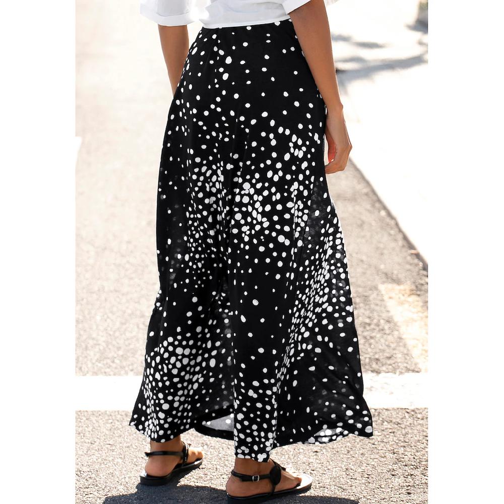 Vivance Maxirock Mit Punkteprint Und Elastischem Bund Sommerlicher Jerseyrock