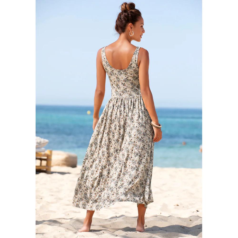 Vivance Midikleid Mit Blümchenprint Luftiges Sommerkleid Strandkleid