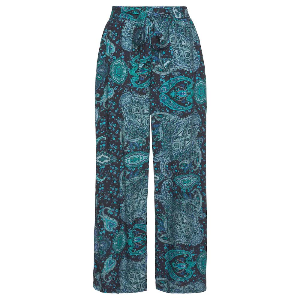 Vivance Palazzohose (mit Bindegürtel) Und Paisleyprint Elastischer Bund Schlupfhose Stoffhose