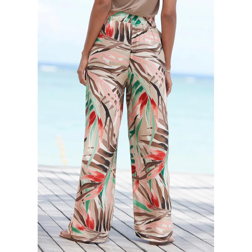 Vivance Palazzohose (mit Fixiertem Bindegürtel) Aus Gewebter Viskose Mit Fixiertem Bindegürtel Stoffhose Mit Taschen