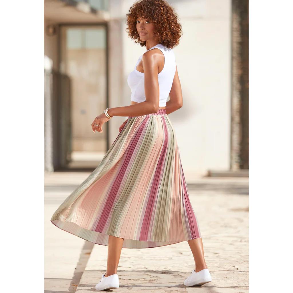 Vivance Plisseerock Mit Farbverlauf Midirock Sommerrock