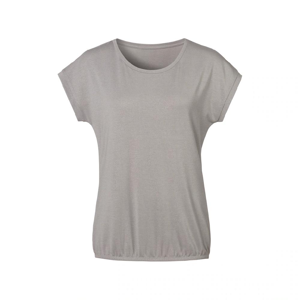 Vivance Rundhalsshirt »mit Dezentem Glitzerdruck« Aus Weicher Viskose-Qualität