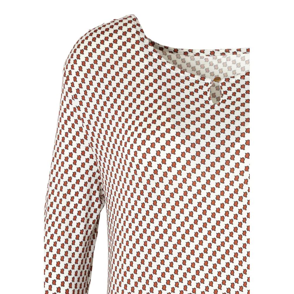 Vivance Rundhalsshirt »mit Goldfarbenem Zierknopf Am Ausschnitt« Aus Weichem Viskose-Stretch