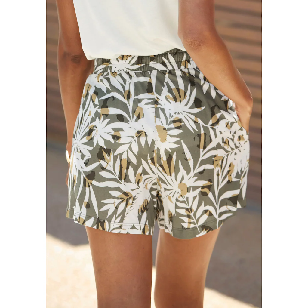 Vivance Shorts Mit Alloverdruck Aus Viskosejersey Kurze Hose Mit Taschen