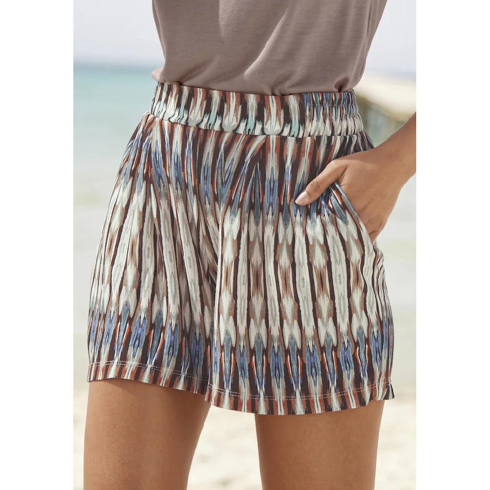 Vivance Shorts mit Ethnoprint kurze Hose mit Gummizug sommerliche Strandshorts