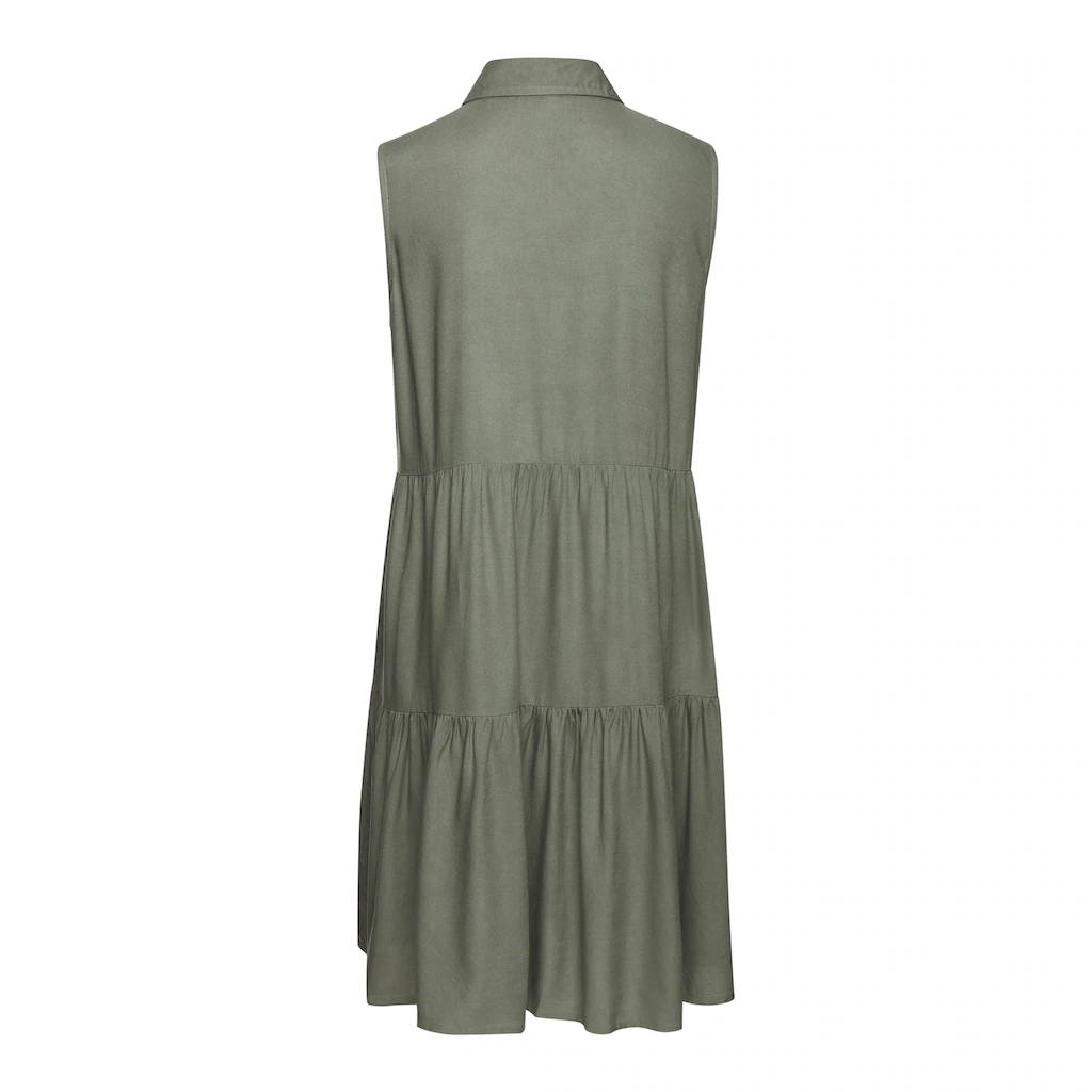 Vivance Sommerkleid Aus Gewebter Viskose Blusenkleid Mit Knopfleiste Und Hemdblusenkragen