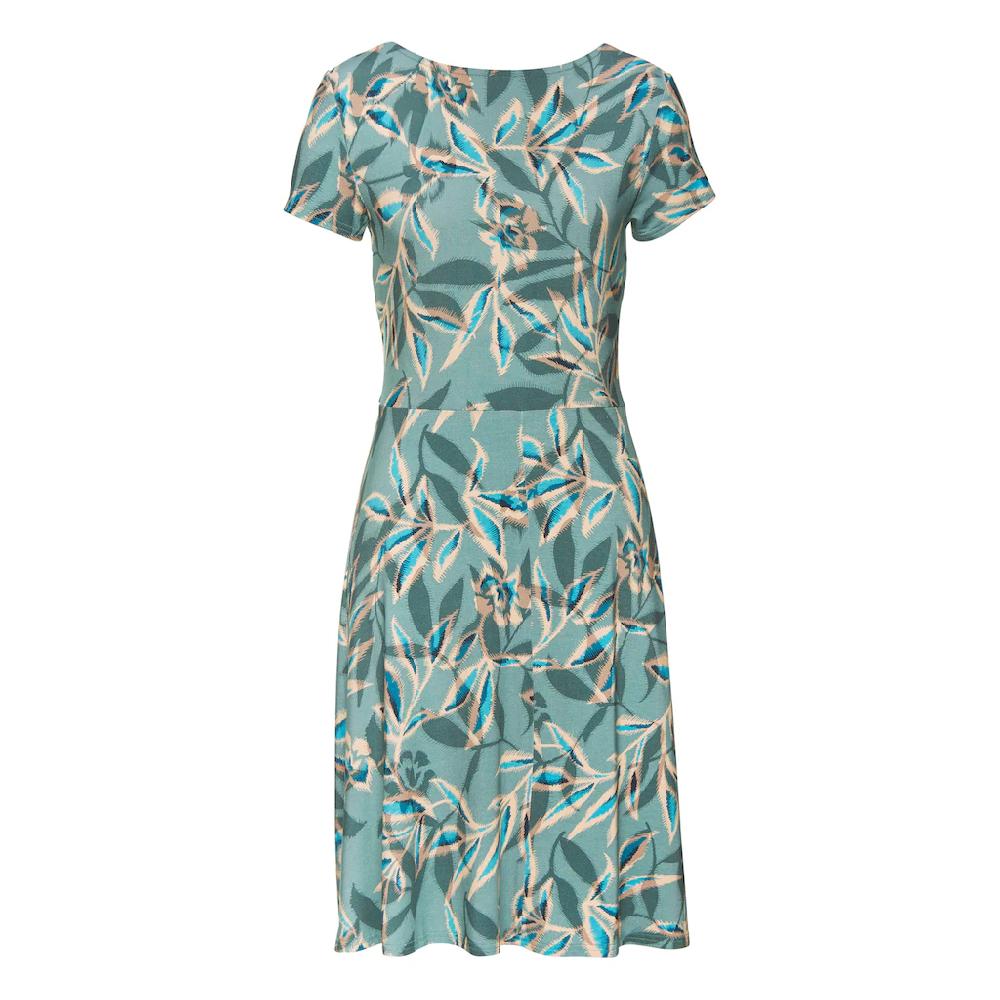 Vivance Sommerkleid Mit Alloverdruck Und Zierbändern Am Ausschnitt Kurzes Strandkleid