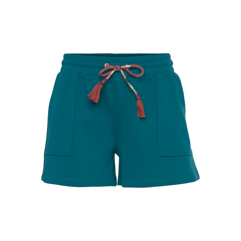Vivance Sweatshorts Kurze Hose Mit Aufgesetzten Taschen Und Kontrastkordel Loungewear