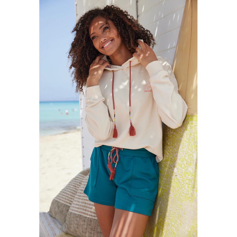 Vivance Sweatshorts Kurze Hose Mit Aufgesetzten Taschen Und Kontrastkordel Loungewear