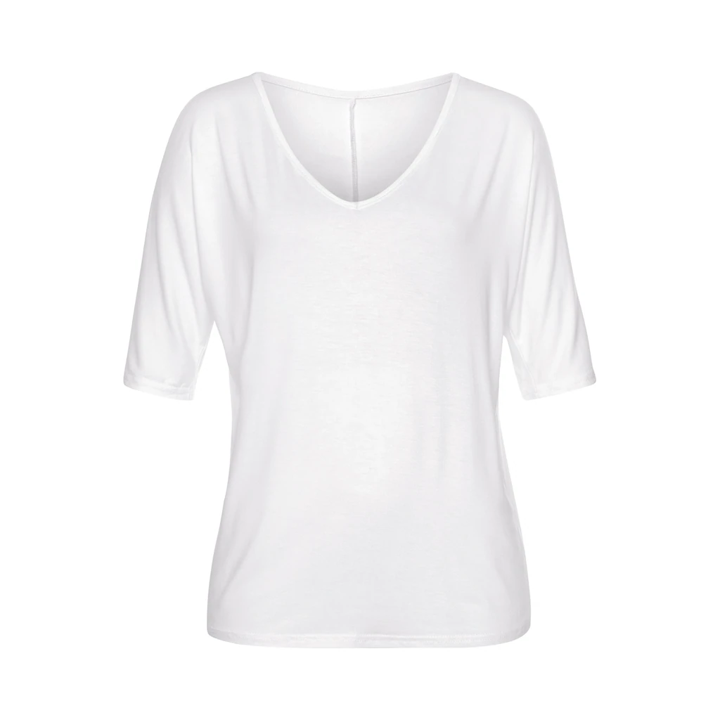 Vivance T-Shirt Mit Cut-outs Am Ärmel Kurzarmshirt Mit V-Ausschnitt Casual