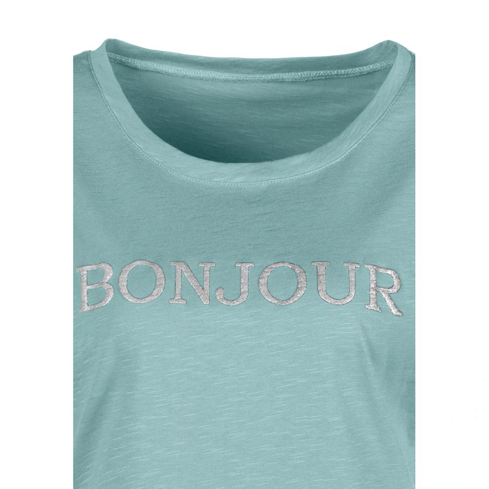 Vivance T-Shirt »mit Frontdruck "Bonjour"« Aus Weicher Baumwoll-Qualität