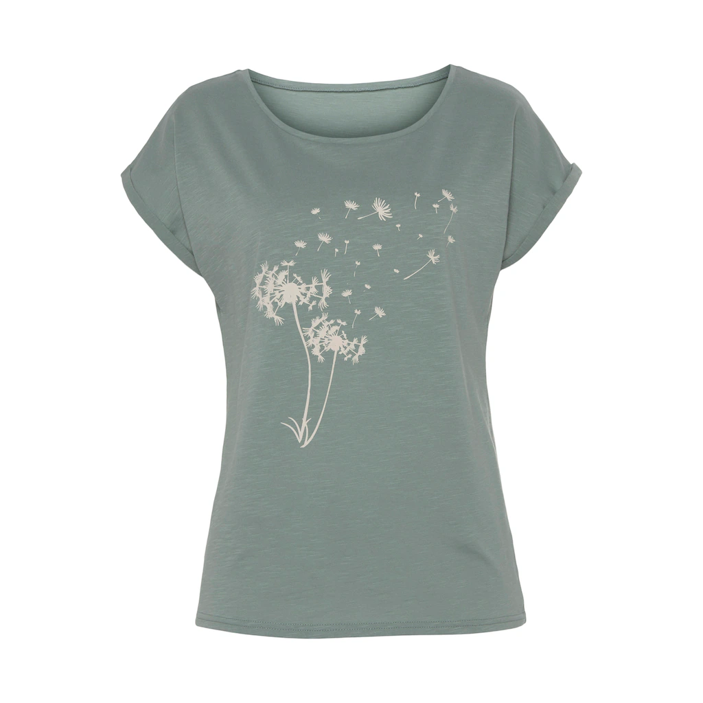 Vivance T-Shirt »mit Frontdruck "Pusteblume"« Aus Weicher Baumwoll-Qualität