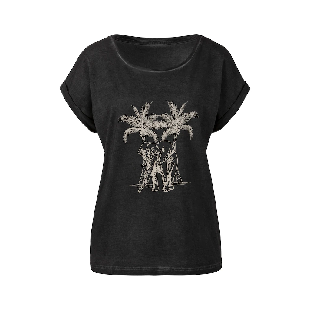 Vivance T-Shirt »mit Modischem Frontdruck« Aus Weicher Baumwoll-Qualität