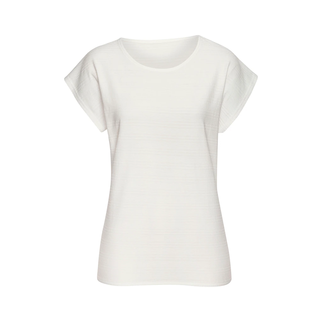 Vivance T-Shirt »mit Modischer Streifenstruktur« Aus Weicher Baumwoll-Qualität