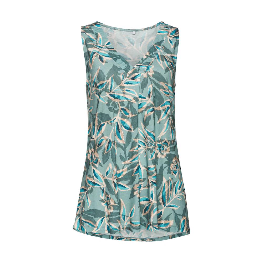 Vivance Tanktop Mit Alloverdruck Sommerliches Jerseytop Mit V-Ausschnitt