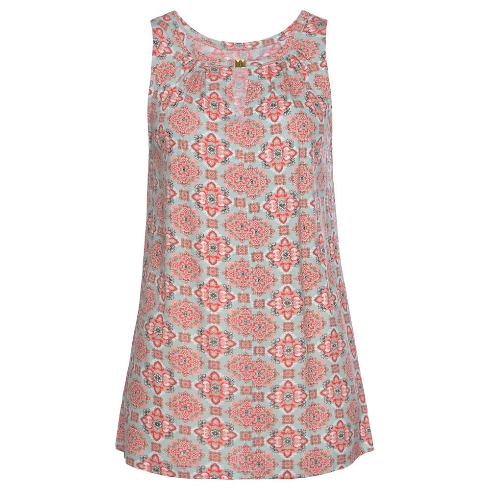 Vivance Tanktop Mit Alloverprint Und Zieraccessoires Sommerliches Damentop