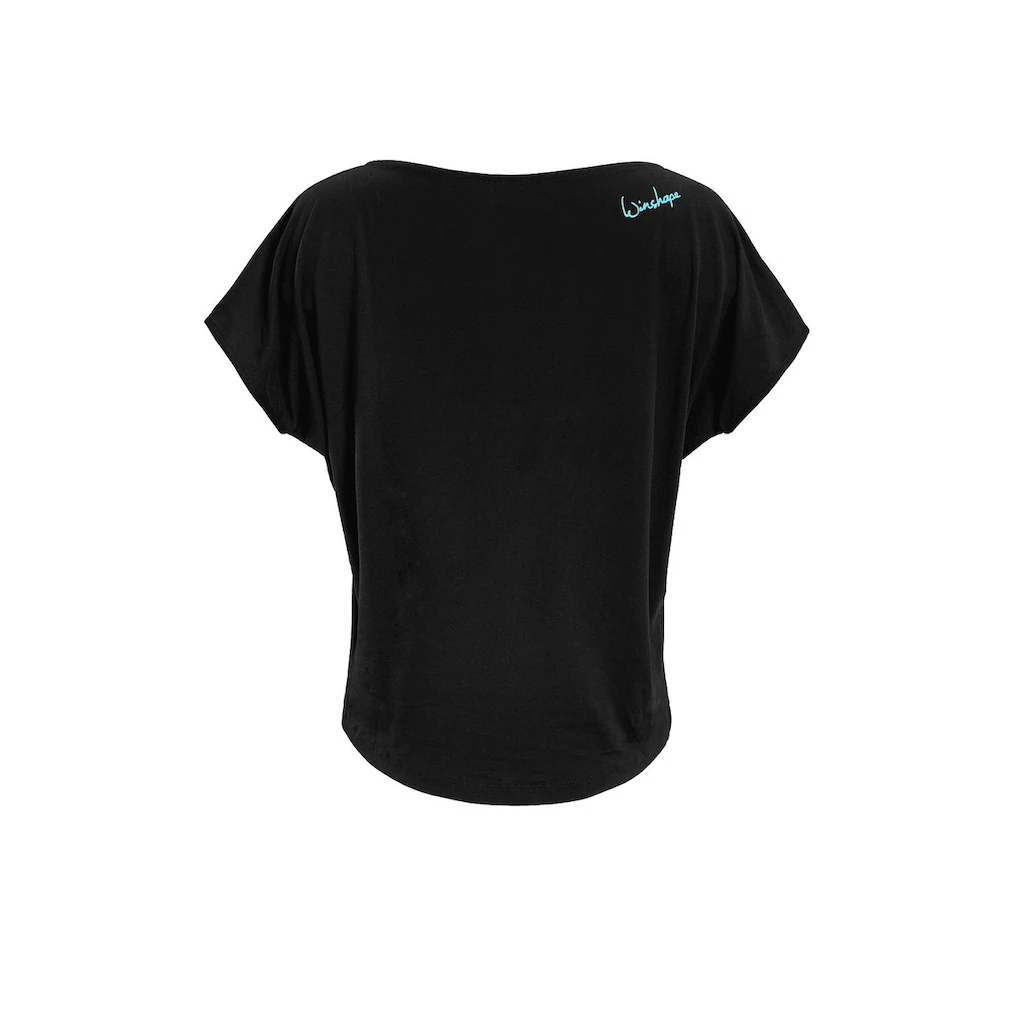 Winshape Oversize-Shirt »MCT002 Ultra Leicht« Mit Neon Blauem Glitzer-Aufdruck
