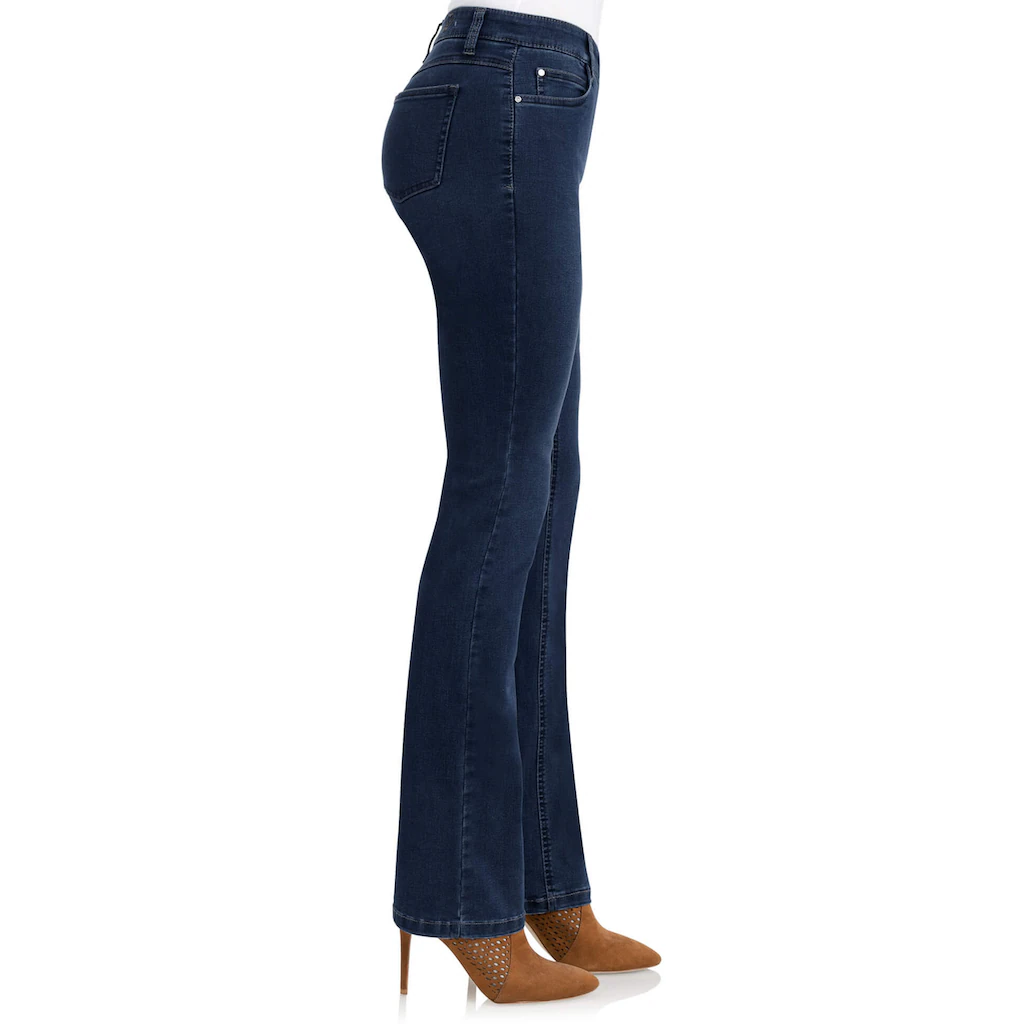 Wonderjeans Bootcut-Jeans Figurbetonte Form Mit Leicht Ausgestelltem Bein