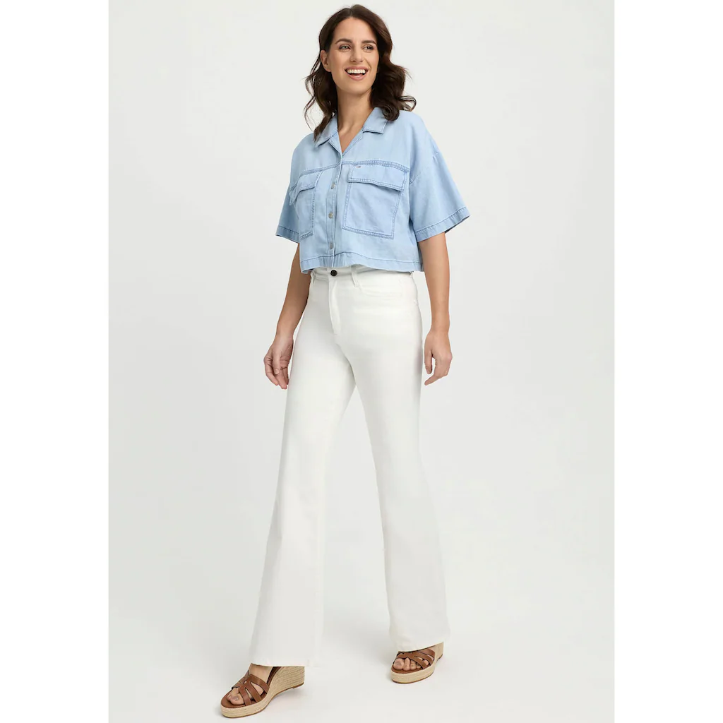 wonderjeans Bootcut-Jeans mit hoher Taille