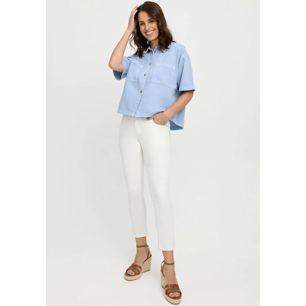 wonderjeans Skinny-fit-Jeans mit Logostickerei