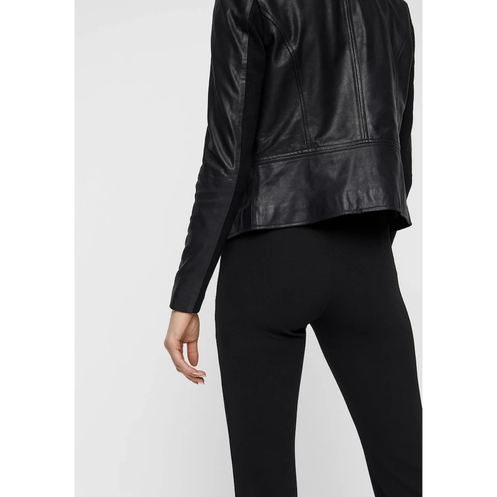 Y.A.S Lederjacke »YASSOPHIE LEATHER JACKET« Mit Biker Details