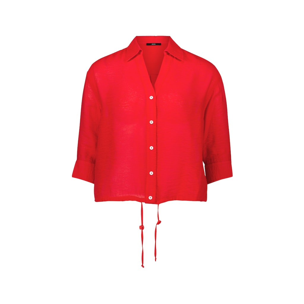 Zero Hemdbluse »zero Hemdbluse Mit Knitteroptik«