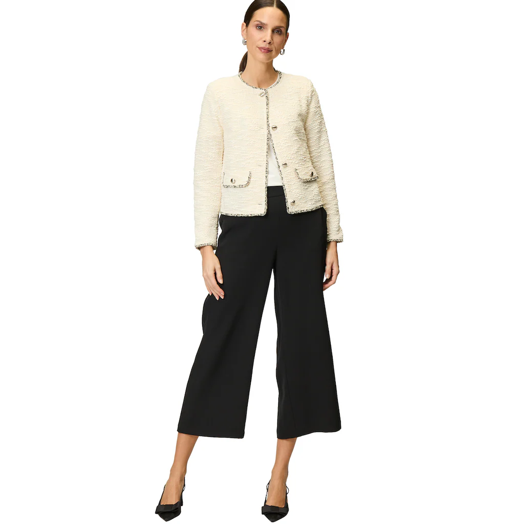 Zero Jackenblazer »zero Blazer Bouclè Mit Knöpfen« Knopfleiste