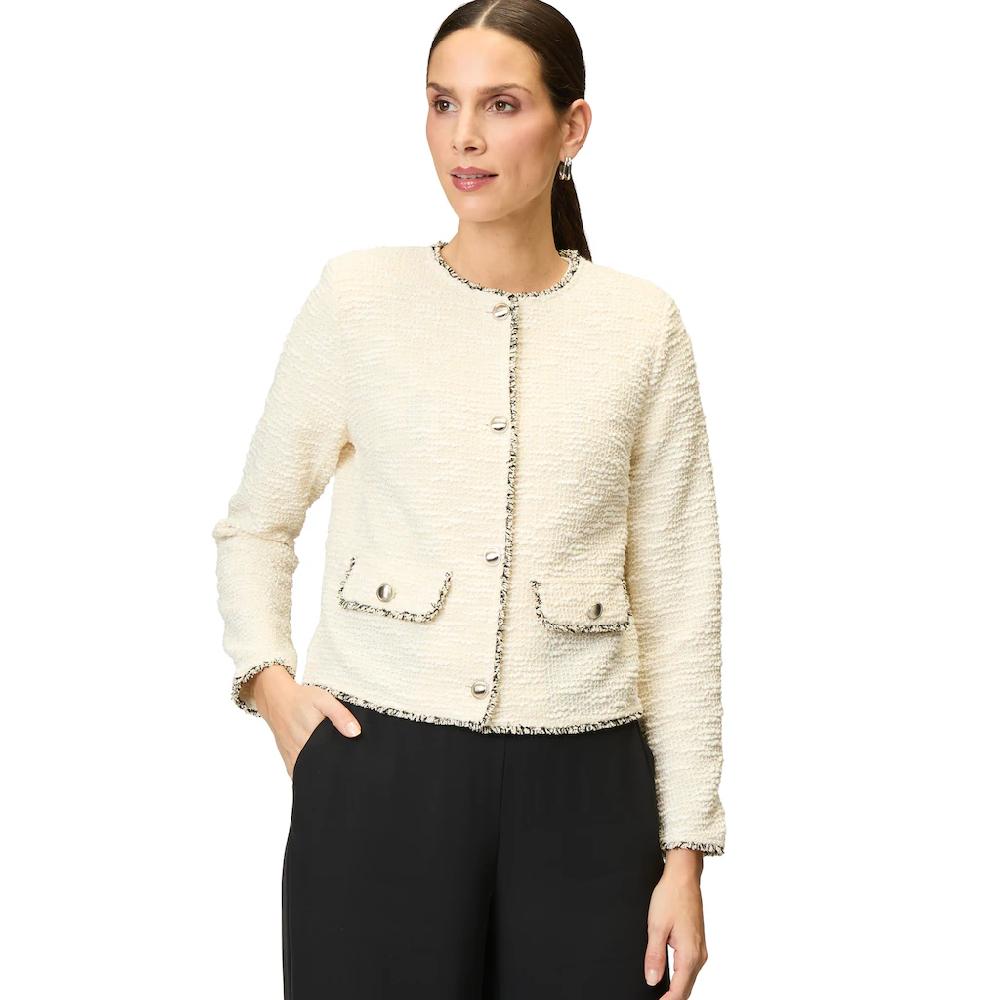 Zero Jackenblazer »zero Blazer Bouclè mit Knöpfen« Knopfleiste