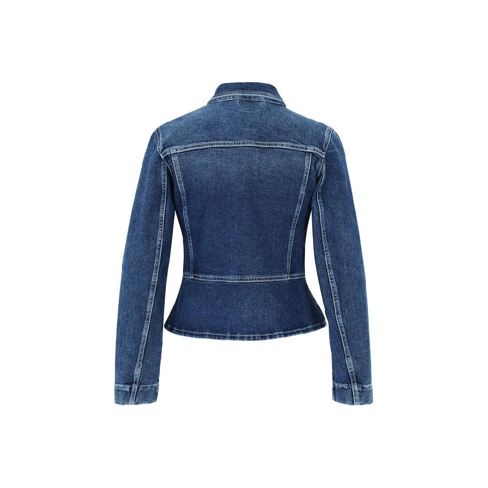 Zero Jackenblazer »zero Jeansjacke Mit Klappentaschen« Knopfleiste