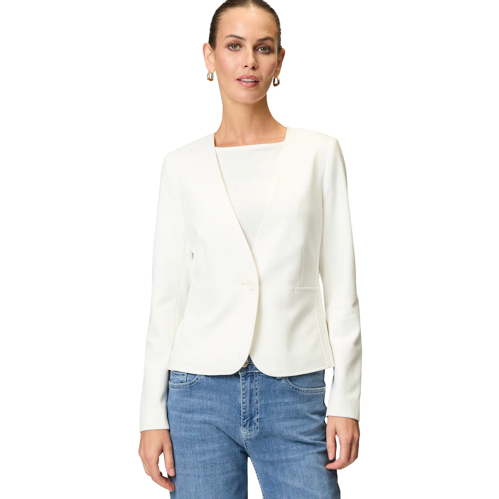 Zero Jackenblazer »zero Piqué-Blazer mit Knopfverschluss« weiteres Detail