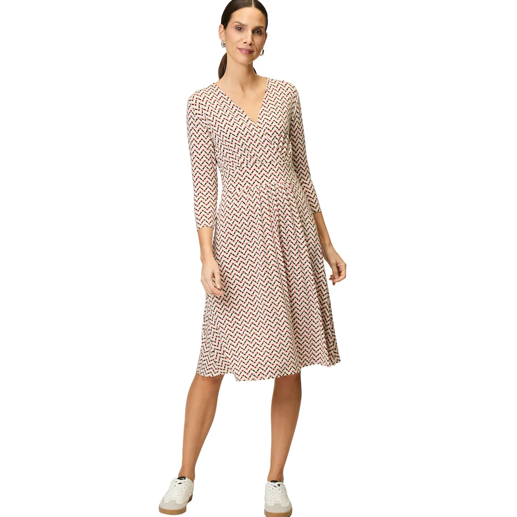 Zero Jerseykleid »zero Jerseykleid mit grafischem Print« Wickeldesign