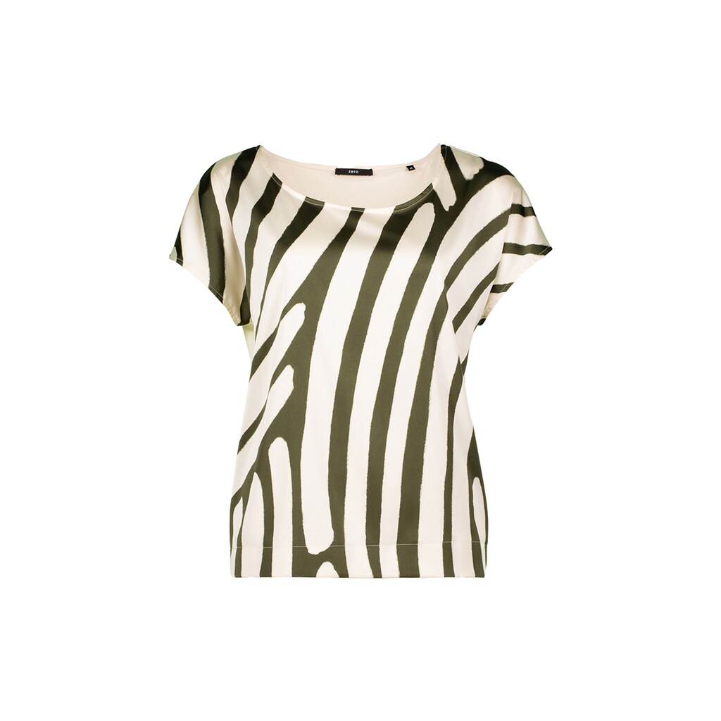 Zero Kurzarmshirt »zero Satinshirt Mit Print« (1 Tlg.) Plain/ohne Details