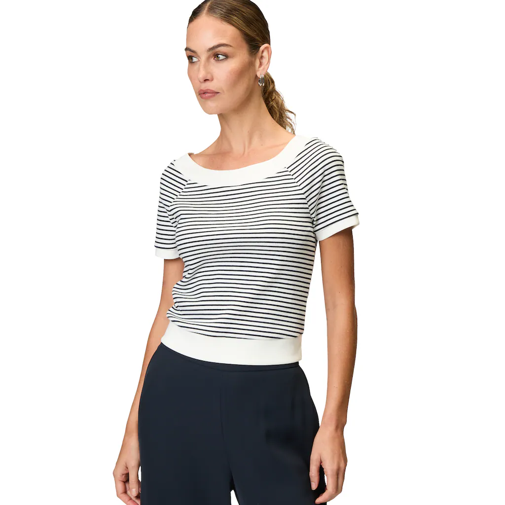 Zero Kurzarmshirt »zero Streifenshirt mit Raglan Ärmel« (1 tlg.) Plain/ohne Details