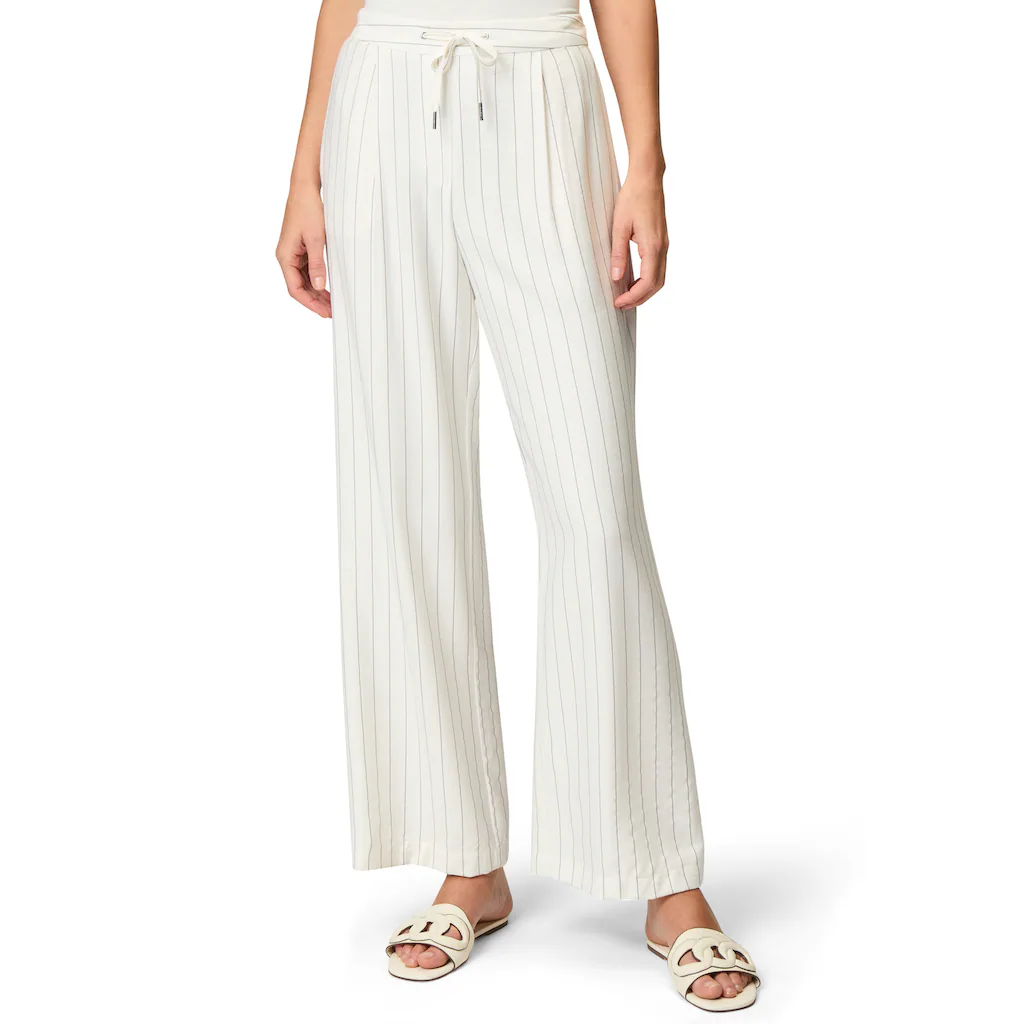 Zero Leinenhose »zero Nadelstreifenhose mit Bindeband« Bindedetail